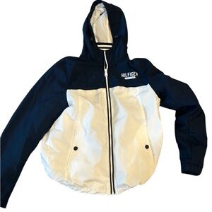 Tommy Hilfiger Men’s Navy and White Hooded Yacht Jacket Men’s XS